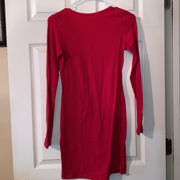 ❤️LADIES RED MANDEE SPANDEX DRESS ❤️ - Picture 2 of 5